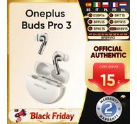 Versione globale OnePlus Buds Pro 3 Auricolare Fino a 50 dB Audio spaziale con cancellazione del rumore con tracciamento della testa Audio ad alta risoluzione