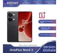 Nord 3 5G 256 GB 16GB RAM Dual Sim Display 6.75 pollici AMOLED Slot Nano SD Fotocamera 50 Mpx Android 13 Grigio