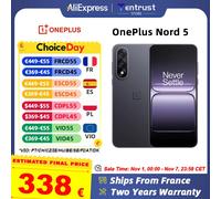 Versione globale OnePlus Nord 5 5G Smartphone Snapdragon 8s Gen 3 Schermo AMOLED da 6,83 pollici 144 Hz Fotocamera principale da 50 MP 80 W SUPERVOOC