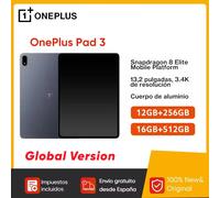 Versione globale OnePlus Pad 3 Tablet da 13,2 pollici Schermo 144Hz 12140mAh Snapdragon 8 Batteria 13MP Fotocamera posteriore 8 Altoparlanti Carica 80W 12+256G-Blue