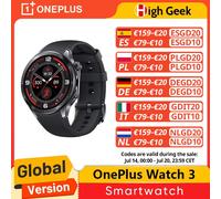 Versione globale OnePlus Watch 3 Smartwatch Display LTPO AMOLED da 1,50 pollici Processore Snapdragon W5 Sistema operativo di usura GPS dual-band Green