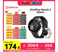 Versione globale OnePlus Watch 3 Smartwatch da 43 mm Display AMOLED da 1,37 pollici Snapdragon W5 Gen 1 Fino a 60 ore di durata della batteria White