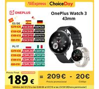 Versione globale OnePlus Watch 3 Smartwatch da 43 mm Display AMOLED da 1,37 pollici Snapdragon W5 Gen 1 Fino a 60 ore di durata della batteria White