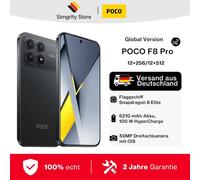Versione globale POCO F8 Pro Smartphone con processore Snapdragon 8 Elite Display HyperRGB da 6,59" a 120 Hz Batteria da 6210 mAh HyperCharge da 100 W IP68 Telefono POCO