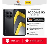 Versione globale POCO M8 5G Smartphone con processore Snapdragon 6 Gen 3 Display AMOLED da 6,77" Fotocamera principale da 50 MP Batteria da 5520 mAh (tipica) Ricarica turbo da 45 W Cellulare POCO