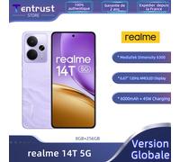 Versione globale realme 14T 5G Smartphone MediaTek Dimensity 6300 Display OLED da 6,67” Batteria 6000mAh Next AI Resistenza all'acqua IP69