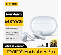 Versione globale realme Buds Air 6 Pro Auricolare Bluetooth 5.3 Batteria 20H ad alta risoluzione LDAC 50dB Riduzione del rumore 2.0 Cuffia wireless