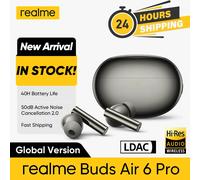 Versione globale realme Buds Air 6 Pro Auricolare Bluetooth 5.3 Batteria 20H ad alta risoluzione LDAC 50dB Riduzione del rumore 2.0 Cuffia wireless