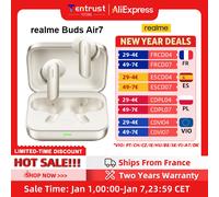 Versione globale realme Buds Air 7 52dB Smart Active Noise Cancellation 12,4mm Deep Bass Driver Bluetooth5.4 360° Spatial Audio Effect IP55 Earphone Oro