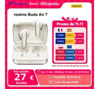 Versione globale realme Buds Air 7 52dB Smart Active Noise Cancellation 12,4mm Deep Bass Driver Bluetooth5.4 360° Spatial Audio Effect IP55 Earphone Oro
