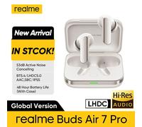 Versione globale Realme Buds Air 7 pro 53dB Cancellazione del rumore dell'alto mare AI Interpretazione simultanea LHDC 5.0 Bluetooth 5.4 IP55