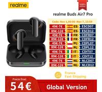 Versione globale realme Buds Air 7 pro 53dB Cancellazione del rumore profondo mare Interpretazione simultanea AI LHDC 5.0 Bluetooth 5.4