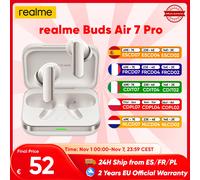 Versione globale realme Buds Air 7 Pro Auricolare senza fili 53dB Cancellazione del rumore in tempo reale 11+6mm Driver Dual-DAC Al Live Translator