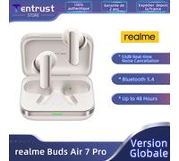 Versione globale realme Buds Air 7 Pro Auricolare wireless 53dB Cancellazione del rumore in tempo reale Bluetooth 5.4 Riproduzione fino a 48 ore Glory Beige