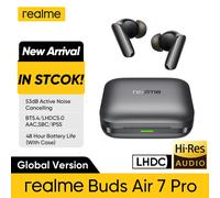 Versione globale Realme Buds Air 7 Pro TWS Auricolari 52dB Cancellazione attiva del rumore Woofer da 11 mm Tweeter da 6 mm LHDC 5.0 Bluetooth 5.4