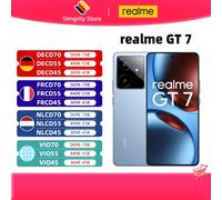 Versione globale realme GT 7 5G AI Smartphone Mediatek Dimensity 9400e Display AMOLED da 6,78” Batteria da 7000 mAh Ricarica veloce da 120W