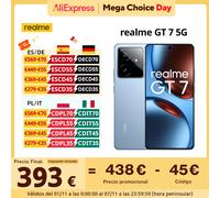 Versione globale realme GT 7 5G AI Smartphone MTK Dimensity 9400e 6000nits Pro-Esports Display 7000 mAh Batteria 120W Ultra Charge