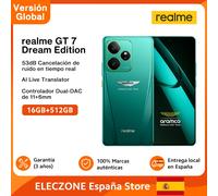 Versione globale realme GT 7 Dream Edition 5G AI Smartphone MTK Dimensity 9400e 6000nits Pro-Esports Display 7000 mAh Batteria 120W Ultra Charge Aston Martin Verde
