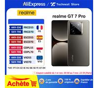 Versione globale realme GT 7 Pro 5G Smartphone Snapdragon 8 Elite AI Fotocamera ultra chiara RealWorld Eco² Display 6500mAh NFC