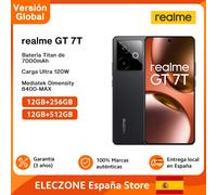 realme - GT 7T 5G 256GB 12GB Ram Display 6.8' Amoled 120Hz Main Camera 50MP Dual nanoSim USB Type-C Android 15 Dimensity 8400-Max 7000mAh IceSense Bla - SPEDIZIONE GRATUITA