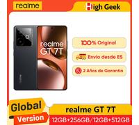Versione globale realme GT 7T 5G AI Smartphone Mediatek Dimensity 8400 Max Display AMOLED da 6,8” Batteria da 7000 mAh Ricarica 120W Black