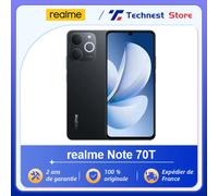 Versione globale realme Note 70T AI Smartphone Schermo da 6,75 pollici 90 Hz Batteria da 6000 mAh Fotocamera Al da 13 MP Chipset octa-core IP54 Gold