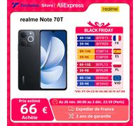 realme Note 70T Smartphone, 4+128GB, Batteria di lunga durata da 6.000 mAh, Protezione ArmorShell™, Spessore di soli 7,94 mm, Fino a 4+8 GB di RAM dinamica, NEXT AI, Caricabatterie non incluso, Nero