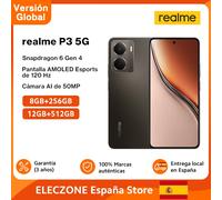 Versione globale realme P3 5G Smartphone Snapdragon 6 Gen 4 120Hz AMOLED Esports Display 50MP AI Camera 45W Charge 5260mAh Battery IP69 Water Resistance Green