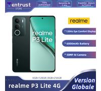 Versione globale realme P3 lite 4G Batteria per smartphone Schermo da 6000 mAh Hz Eye Comfort Chipset Octa Core foto Dispositivo da 50 MP con IA