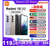 Versione globale Redmi 15 4G Smartphone 8GB/256GB Potente Snapdragon ® 685 AI Doppia Fotocamera 6,9" FHD 7000mAh Xiaomi Super Batteria 33W