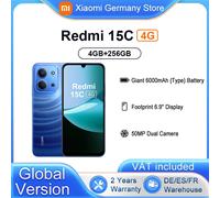 Versione globale Redmi 15C Display da 6,9" 33W Ricarica rapida 6000mAh 120HZ USB Type-C Registrazione video 1920x1080px IP64 Resistenza alla polvere e all'acqua Potente processore octa-core 50MP AI