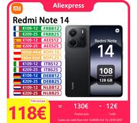 Versione globale Redmi Note 14 4G MediaTek Helio G99-Ultra NFC 108MP Fotocamera Schermo AMOLED da 6,67 '' Batteria da 5500 mAh Ocean Blue