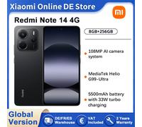 Versione Globale Redmi Note 14 4G Smartphone, Schermo AMOLED da 6.67'', Batteria da 5500mAh, MediaTek Helio G99-Ultra, NFC, Fotocamera da 108MP, IP54, Local+ Mobile
