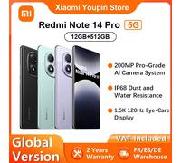 Versione globale Redmi Note 14 Pro 5G MediaTek Dimensity 7300-Ultra NFC 200MP Fotocamera 1.5K 120Hz Display AMOLED Batteria 5110mAh Lavender Purple