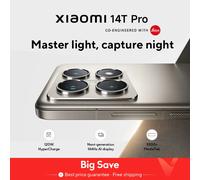 Versione globale Xiaomi 14T Pro 5G Versione globale 50MP Fotocamera Leica MediaTek Dimensity 9300+ 6,67'' 144Hz AMOLED 120W HyperCharge Gray