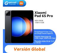 Versione globale Xiaomi Pad 6S Pro Snapdragon®8 Gen 2 HyperOS 12.4 "144Hz 3K Display 120W HyperCharge 10000mAh(typ) batteria 120W Black