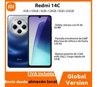 Versione globale Xiaomi Redmi 14C Smartphone Immersion 6.88'' 120Hz Display 50MP AI Dual Camera Massive 5160mAh Batteria