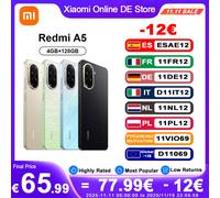 Versione globale Xiaomi Redmi A5 4G Smartphone Display da 6,88'' 120Hz Batteria da 5200mAh Fotocamera reale da 32MP Jack audio da 3,5 mm