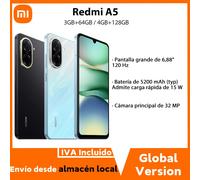 Versione globale Xiaomi Redmi A5 6,88” 120Hz Display 32MP Fotocamera 5200mAh Grande batteria Android 15 Cellulari Global Version Black