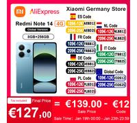 Versione globale Xiaomi Redmi Note 14 4G NFC Smartphone MediaTek Helio G99-Ultra 108MP AI Display da 6,67" 120Hz 5500mAh 33W ricarica turbo MediaTek Helio G99-Ultra Corning Gorilla Glass 5 Sensore di