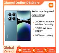 Versione globale Xiaomi Redmi Note 14 Pro 4G Smartphone MediaTek Helio G100-Ultra 6.67 ''Display 200MP Fotocamera 5500mAh Batteria Midnight Black