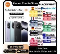 Versione globale Xiaomi Redmi Note 14 Pro Plus 5G Smartphone NFC 200MP AI Fotocamera Snapdragon 7s Gen 3 120W 5110mAh Batteria