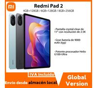 Versione globale Xiaomi Redmi Pad 2 Wifi 11" 2.5K Display cristallino MediaTek Helio G100-Ultra Mi Tablet Display 90Hz 9000mAh Viola