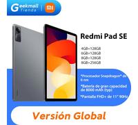 Versione globale Xiaomi Redmi Pad SE Mi Tablet 8000mAh batteria grande Snapdragon®680 altoparlanti Quad Dolby Atmos®Display 90Hz 11" Global Version Grey