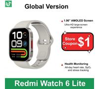 Versione Globale Xiaomi Redmi Watch 6 Lite Smartwatch con Chiamate Bluetooth, Display da 1,96'', Modalità Sport, Monitoraggio della Salute, Batteria da 470mAh