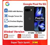 Versione Globel Google Pixel 9A Smartphone 5G Google Tensor G4 6.3 '' 120Hz Schermo di archiviazione 4700 mAh Batteria 50MP Fotocamera Android 15