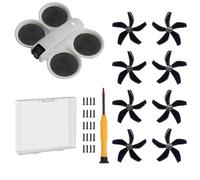 (Versione migliorata, comprese le viti) - Elica a pagaia colorata per DJI NEO Silent Power Riduzione del rumore Sostituzione Traverser Wings Drone Accessori - Shining Night Black