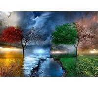Versione Orizzontale Four Seasons Da 1000 Pezzi. Il Puzzle In Legno Puzzle Giocattoli Educativi Per Adulti