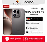Versione UE OPPO Find X9 Pro 16 GB + 512 GB smartphone, Android 5G, MediaTek Dimensity 9500, batteria da 7500 mAh 80 W SUPERVOOC, 6,78 pollici 2772 * 1272 pixel 50 MP Fotocamera OIS, NFC, Wi-Fi 7,