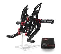 (Versione2.0) Regolabile Pedaline Pedane per MT-07 2014-2025 / FZ-07 2014-2025 Set posteriore Pedane Poggiapiedi Foot Boards Accessori Nero MT07 FZ07 2015 2016 2017 2018 2019 2020 2021 2022 2023 2024